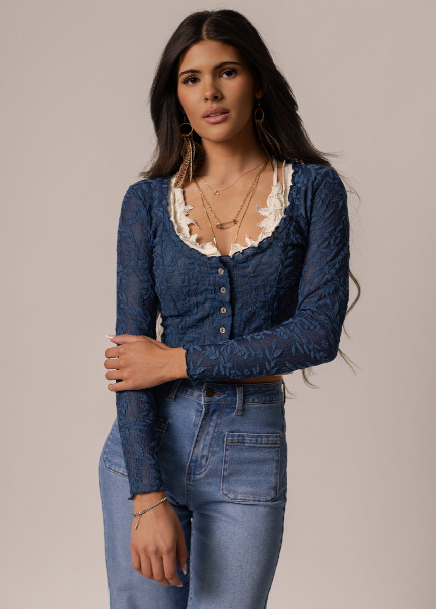 Aldina Top in Indigo