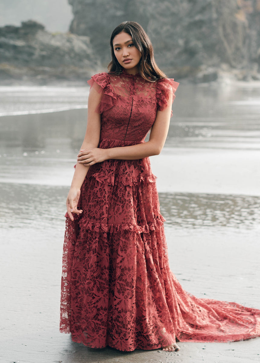 Allegra Impact Dress in Marsala