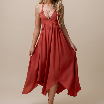 Alyssum Dress in Rust