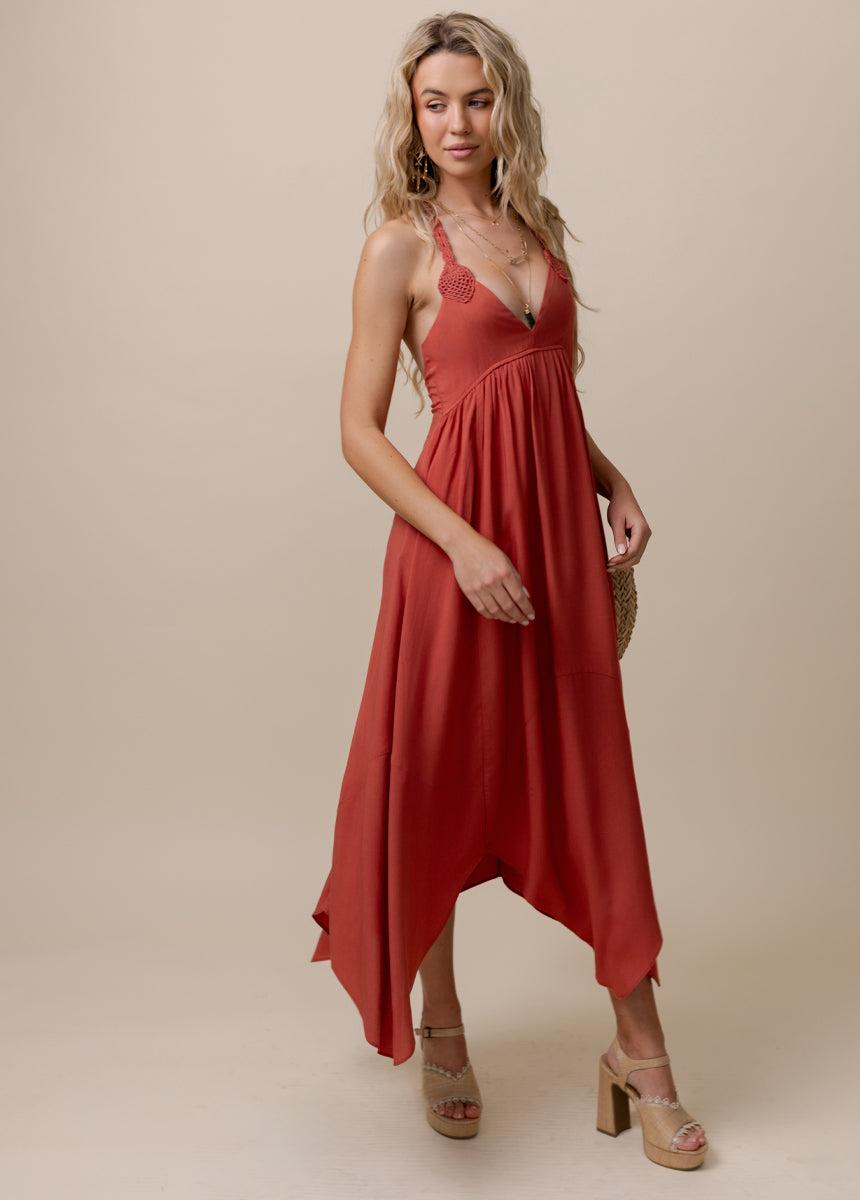 Alyssum Dress in Rust