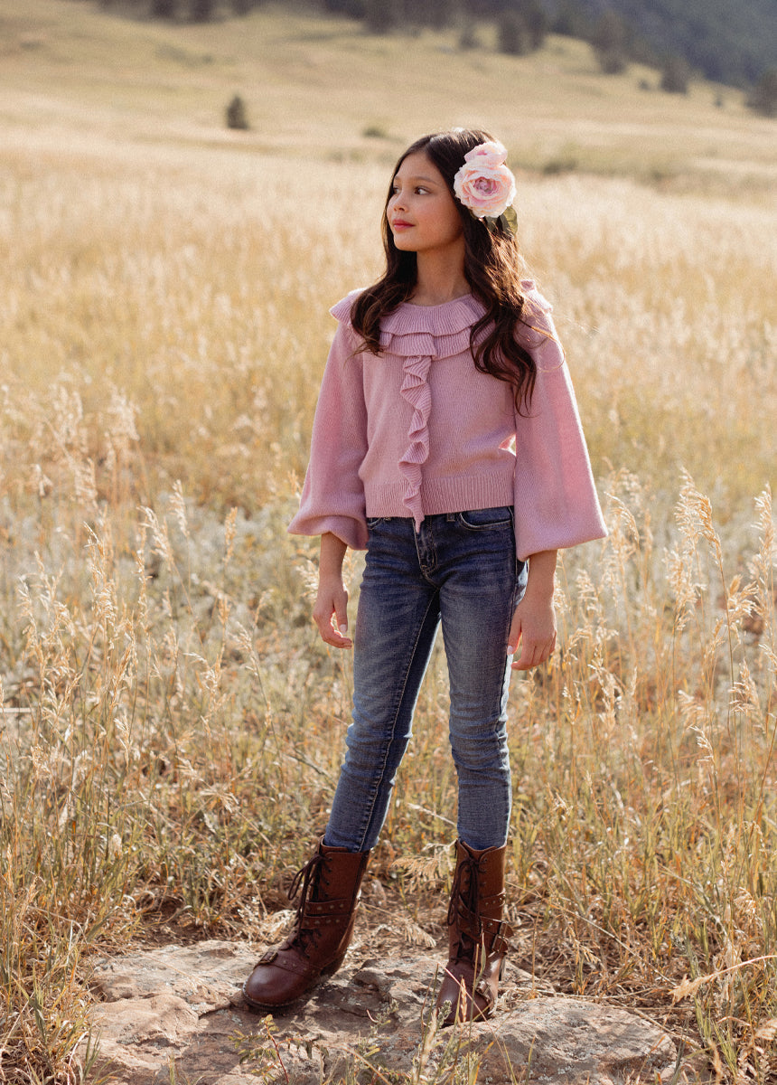 Anilah Sweater in Dusty Rose