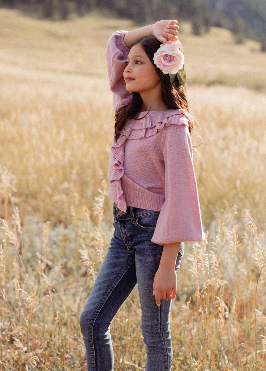 Anilah Sweater in Dusty Rose