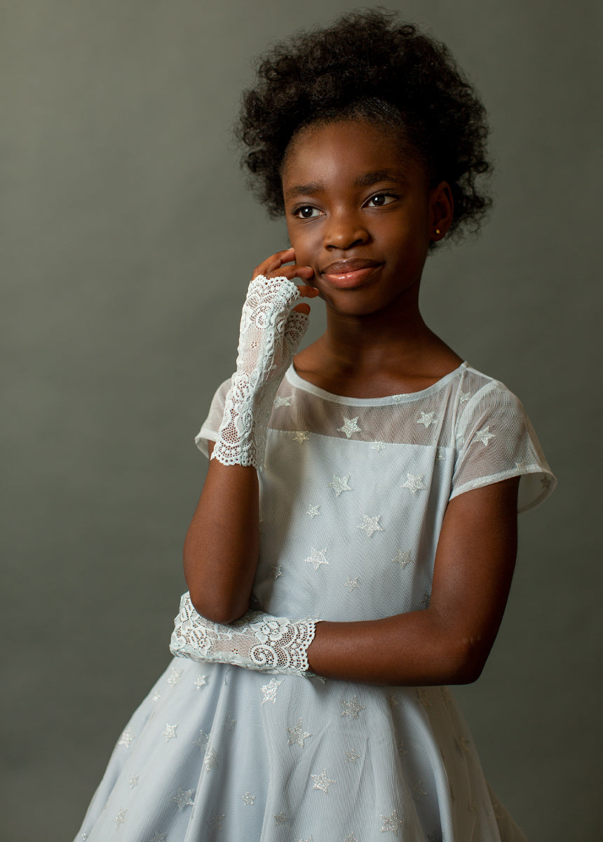 Annalise Dress in Barely Blue