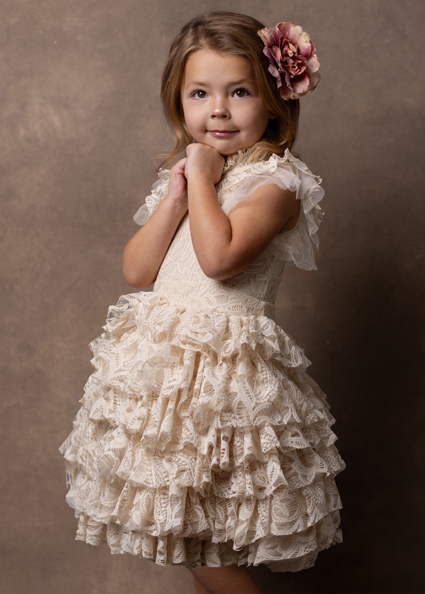 Joyfolie GirlsAnouk Petticoat Dress in Vintage Cream, Size 2