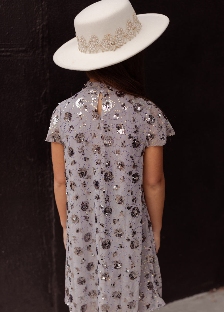 Ansel Dress in Blue Smoke