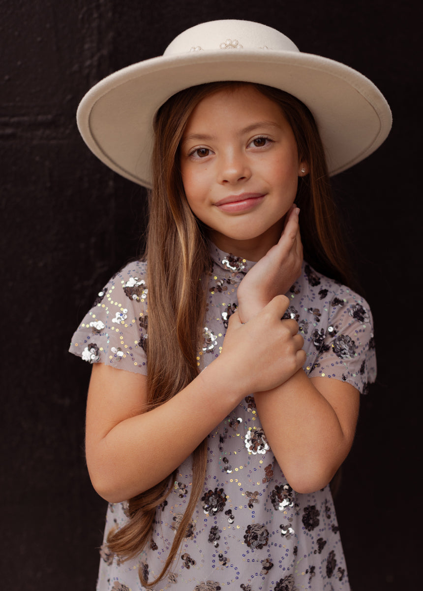 Ansel Dress in Blue Smoke