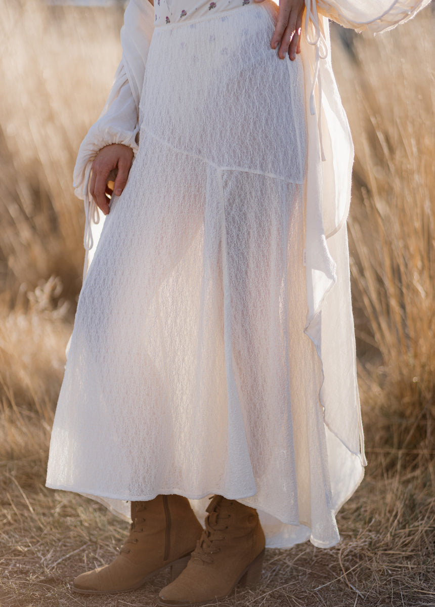 Apple Maxi Skirt in Cream