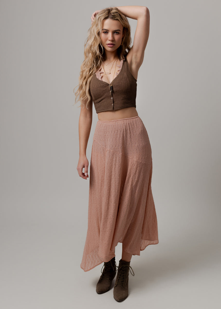 Apple Maxi Skirt in Desert Shell