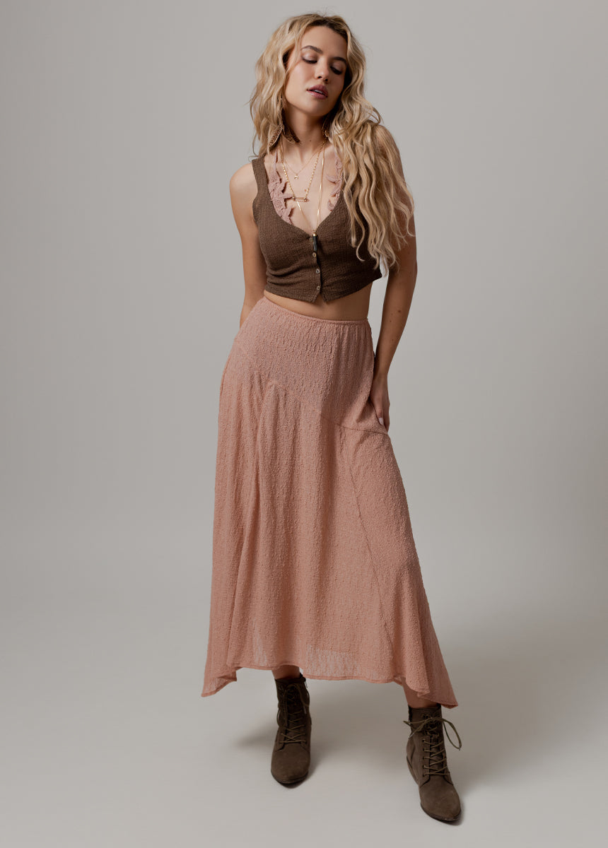 Apple Maxi Skirt in Desert Shell