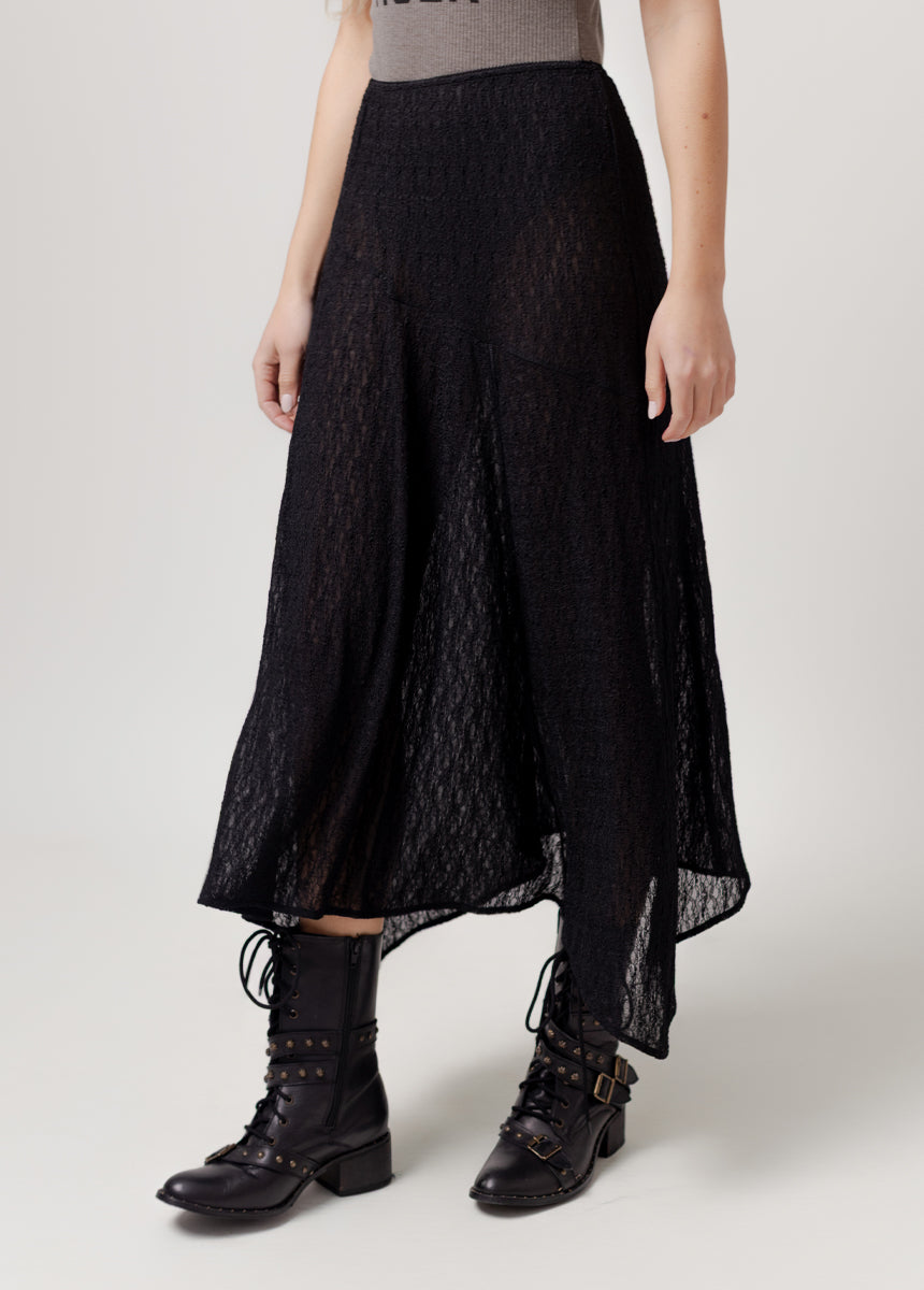 Apple Maxi Skirt in Black