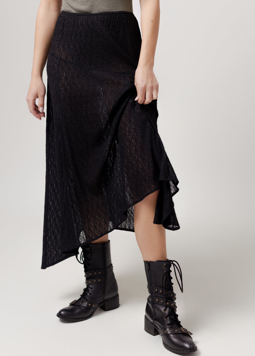 Apple Maxi Skirt in Black