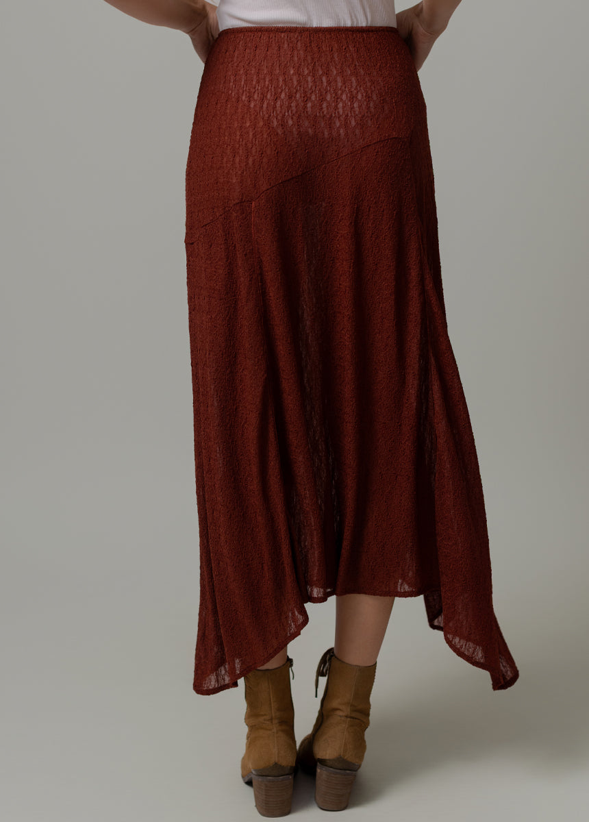 Apple Maxi Skirt in Rust