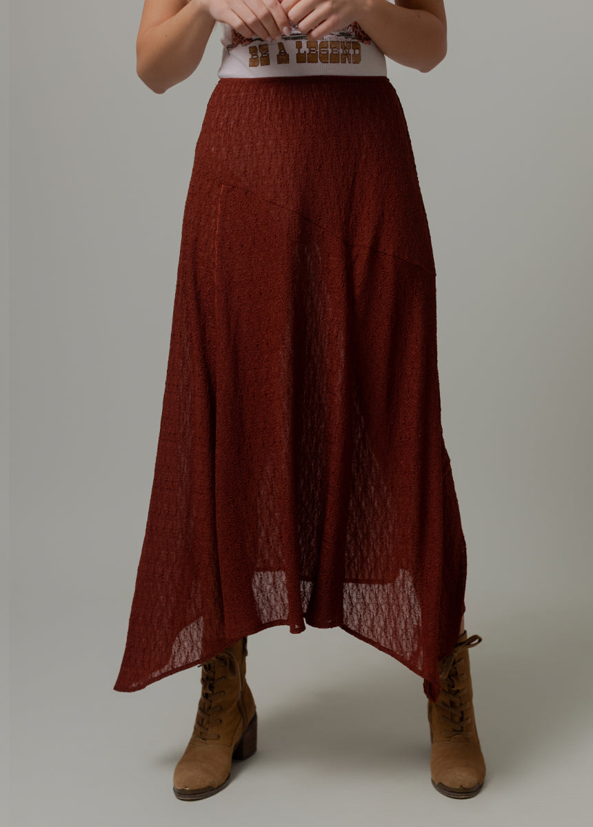 Apple Maxi Skirt in Rust