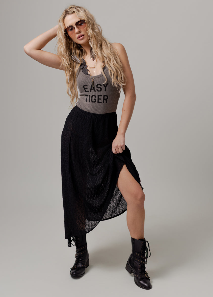 Apple Maxi Skirt in Black