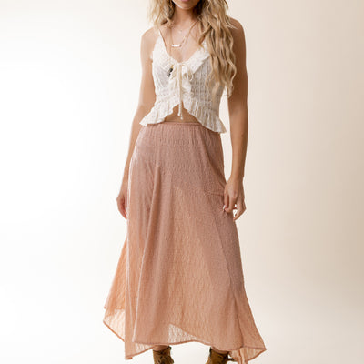 Apple Maxi Skirt in Desert Shell