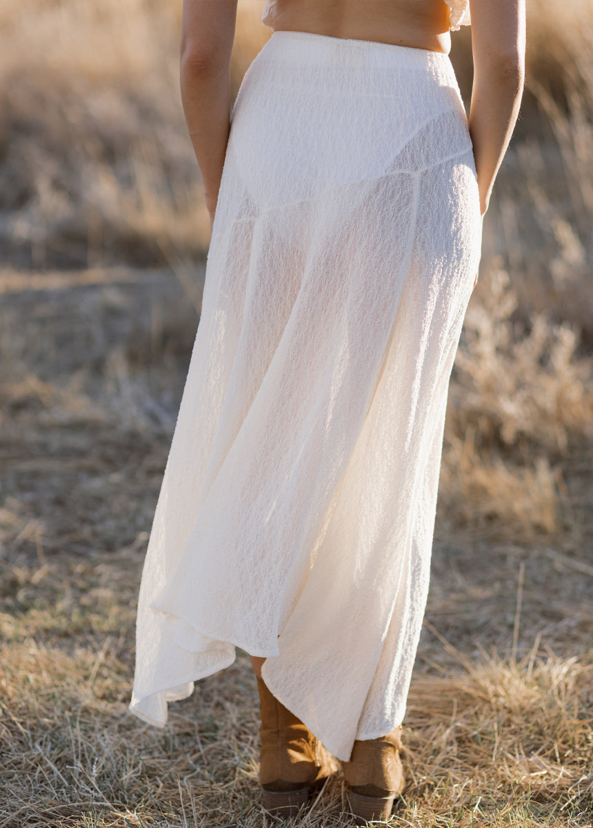 Apple Maxi Skirt in Cream