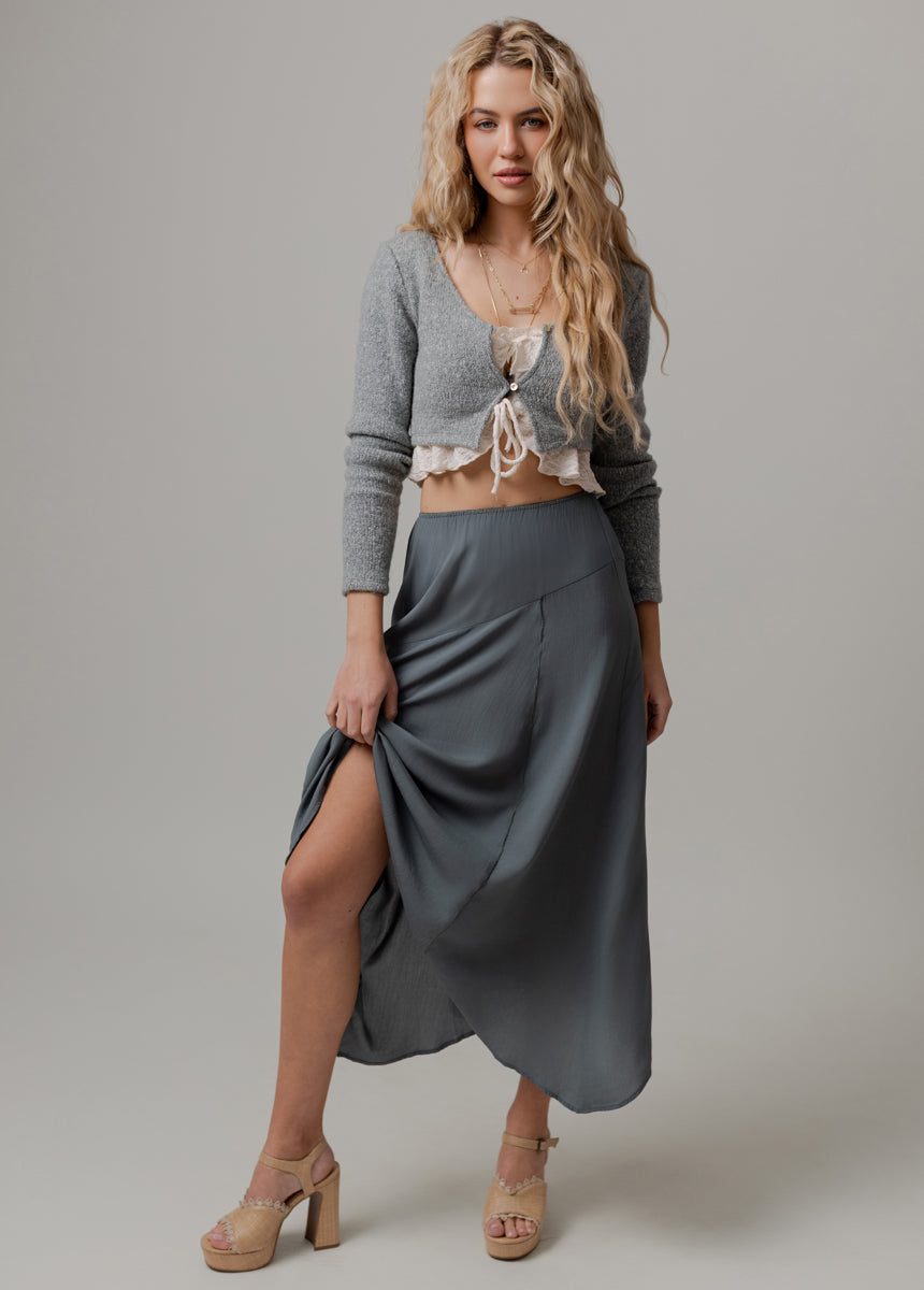 Apple Maxi Skirt in Teal