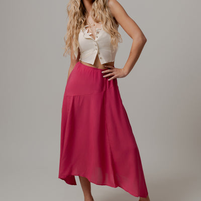 Apple Maxi Skirt in Vintage Red