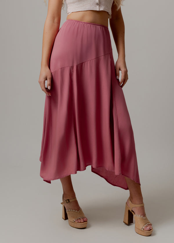 Apple Maxi Skirt in Rose - Joyfolie