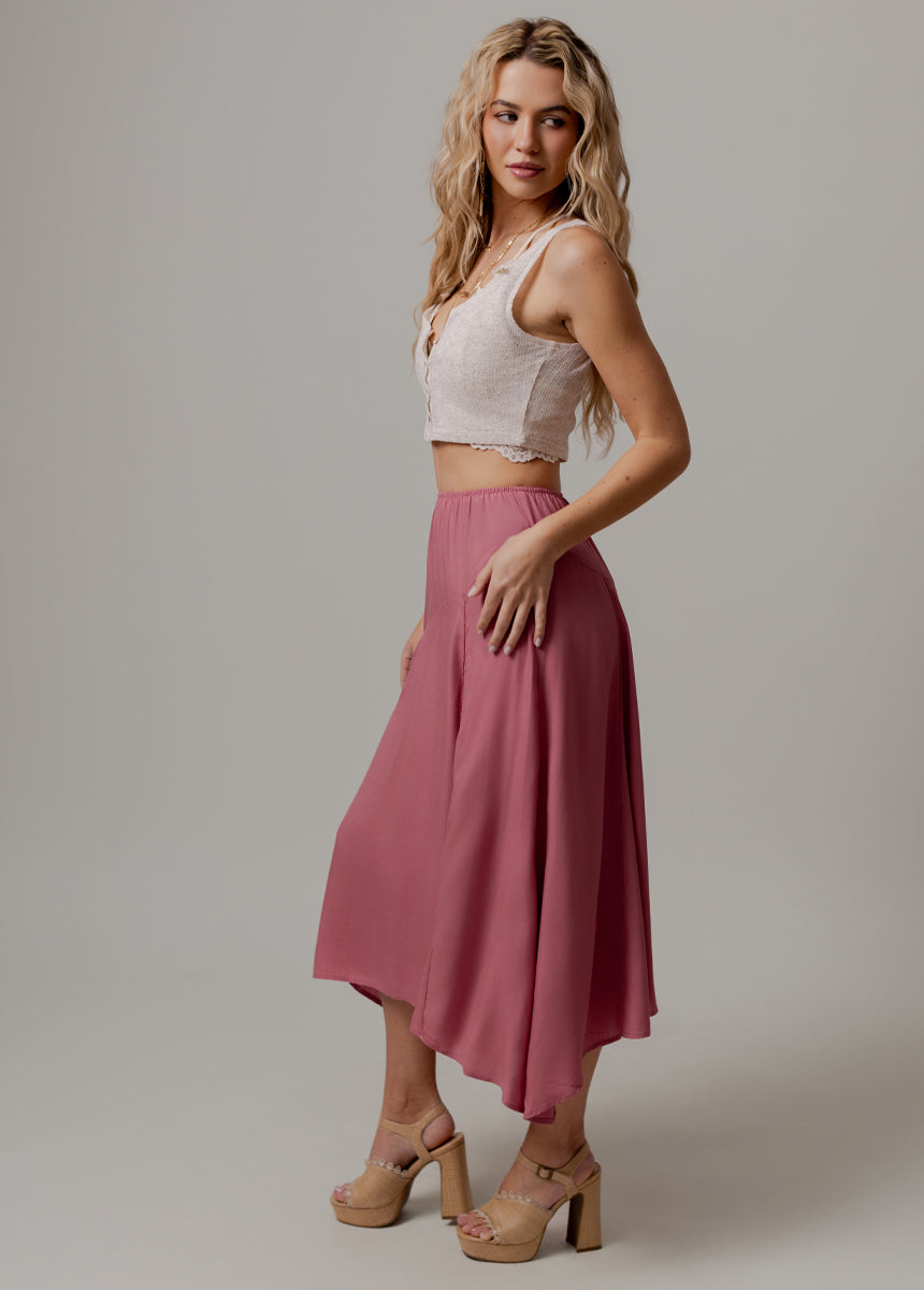 Apple Maxi Skirt in Rose