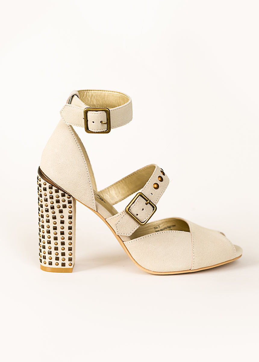Nicole Miller Quilted Studded Square Toe Block Heel Slide-on Sandals –  Letay Store