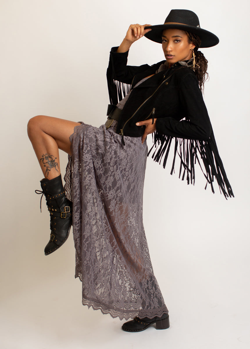 Camila Dress in Slate Blue