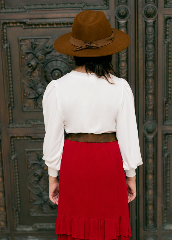 Alizee Skirt in Scarlet - Joyfolie