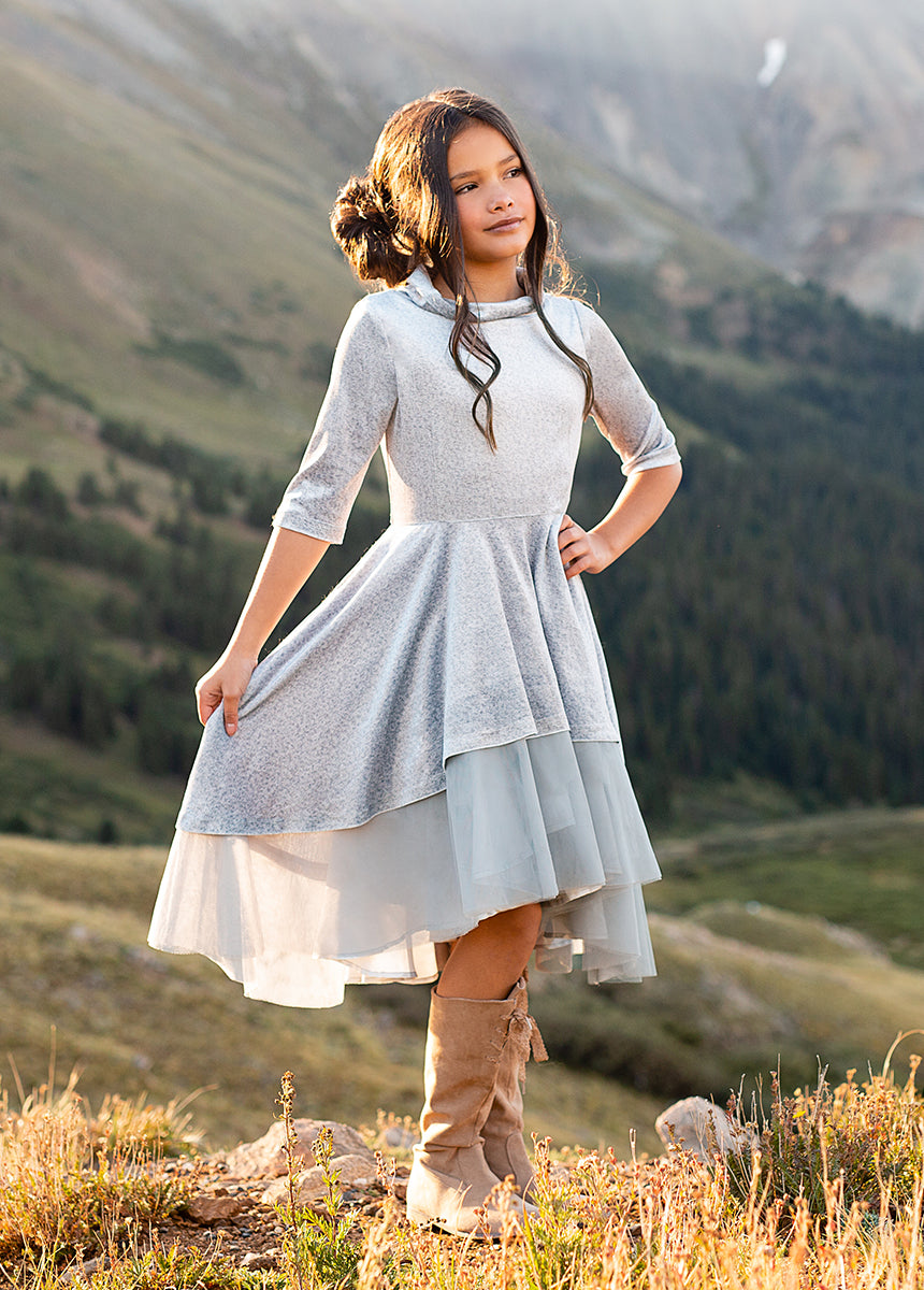 Audrah Petticoat Dress in Pebble