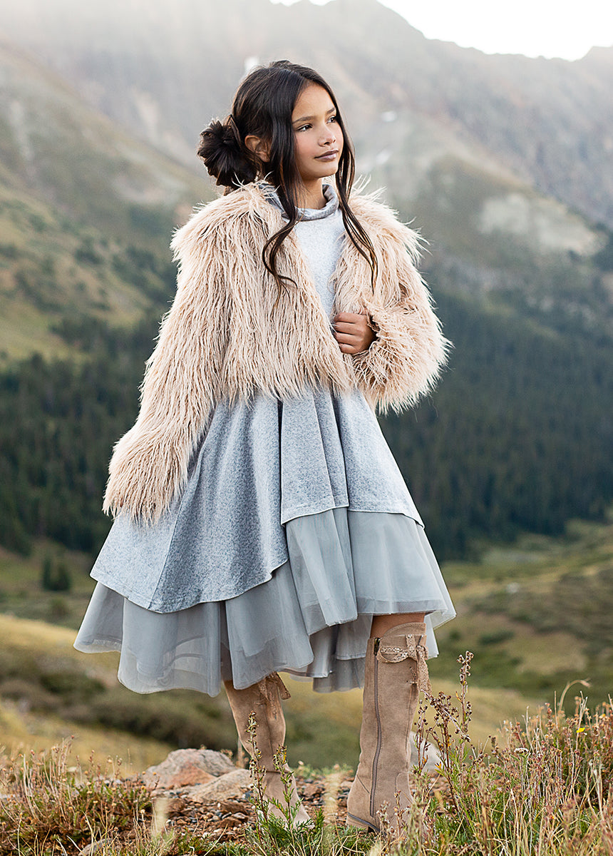 Audrah Petticoat Dress in Pebble