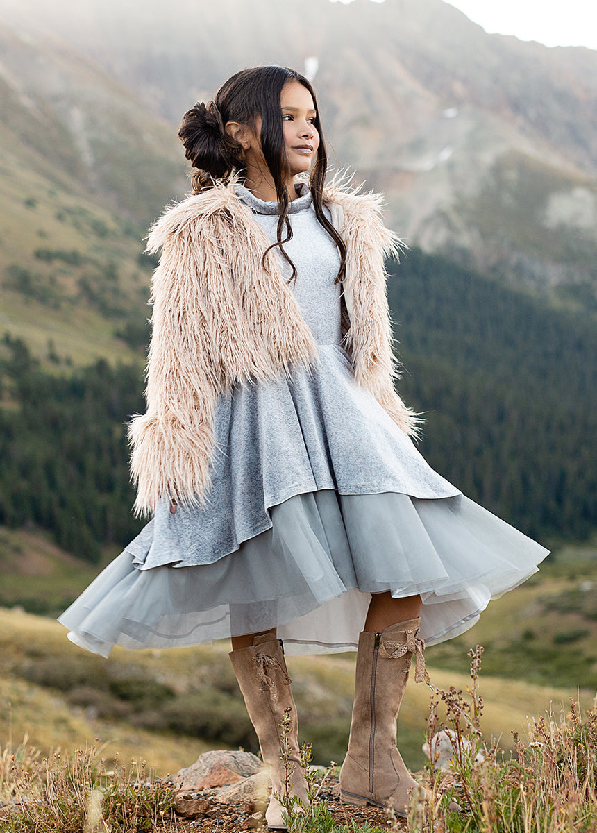 Audrah Petticoat Dress in Pebble