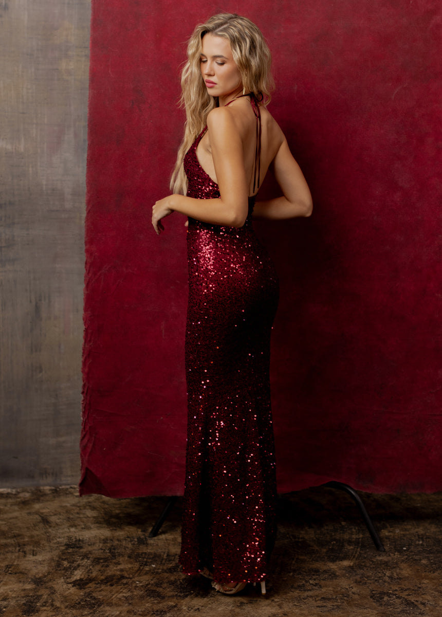 Auren Dress in Berry