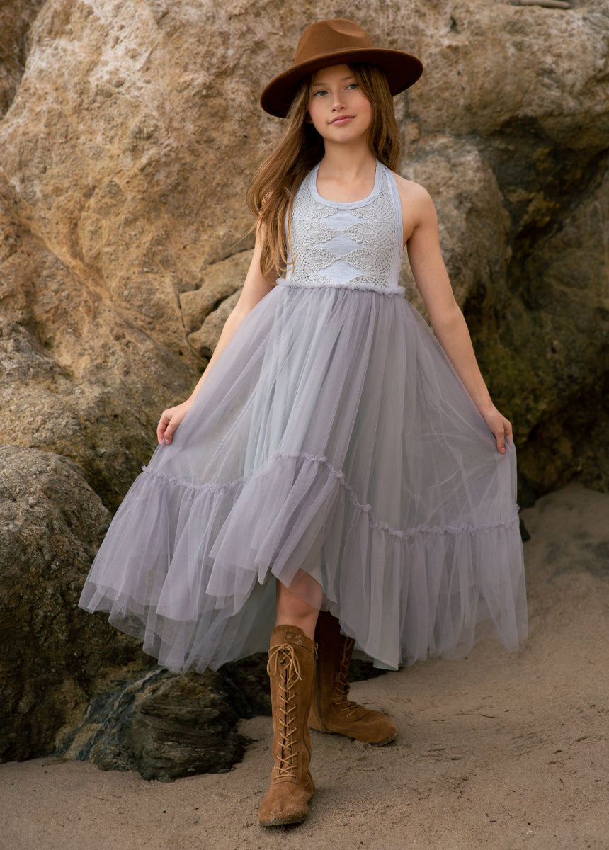 Averie Dress in Barely Blue - Joyfolie Averie Dress in Barely Blue - Joyfolie