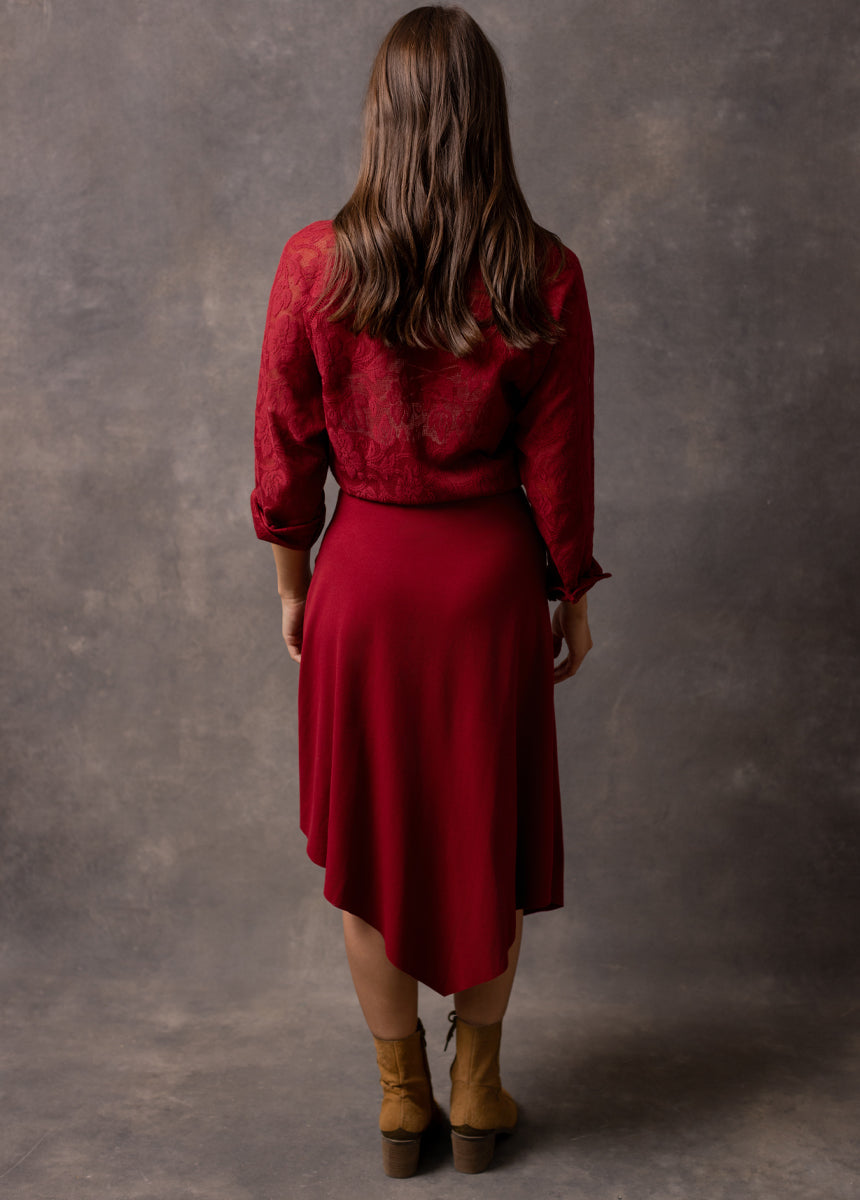 Aylani Skirt in Crimson