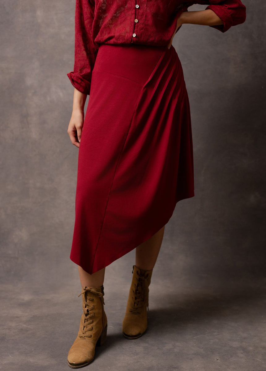 Aylani Skirt in Crimson