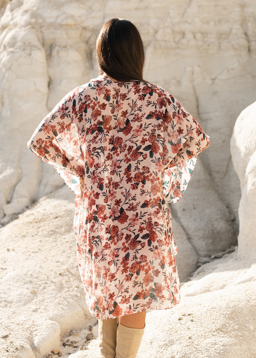Women's Avalon Duster in Fall Floral
