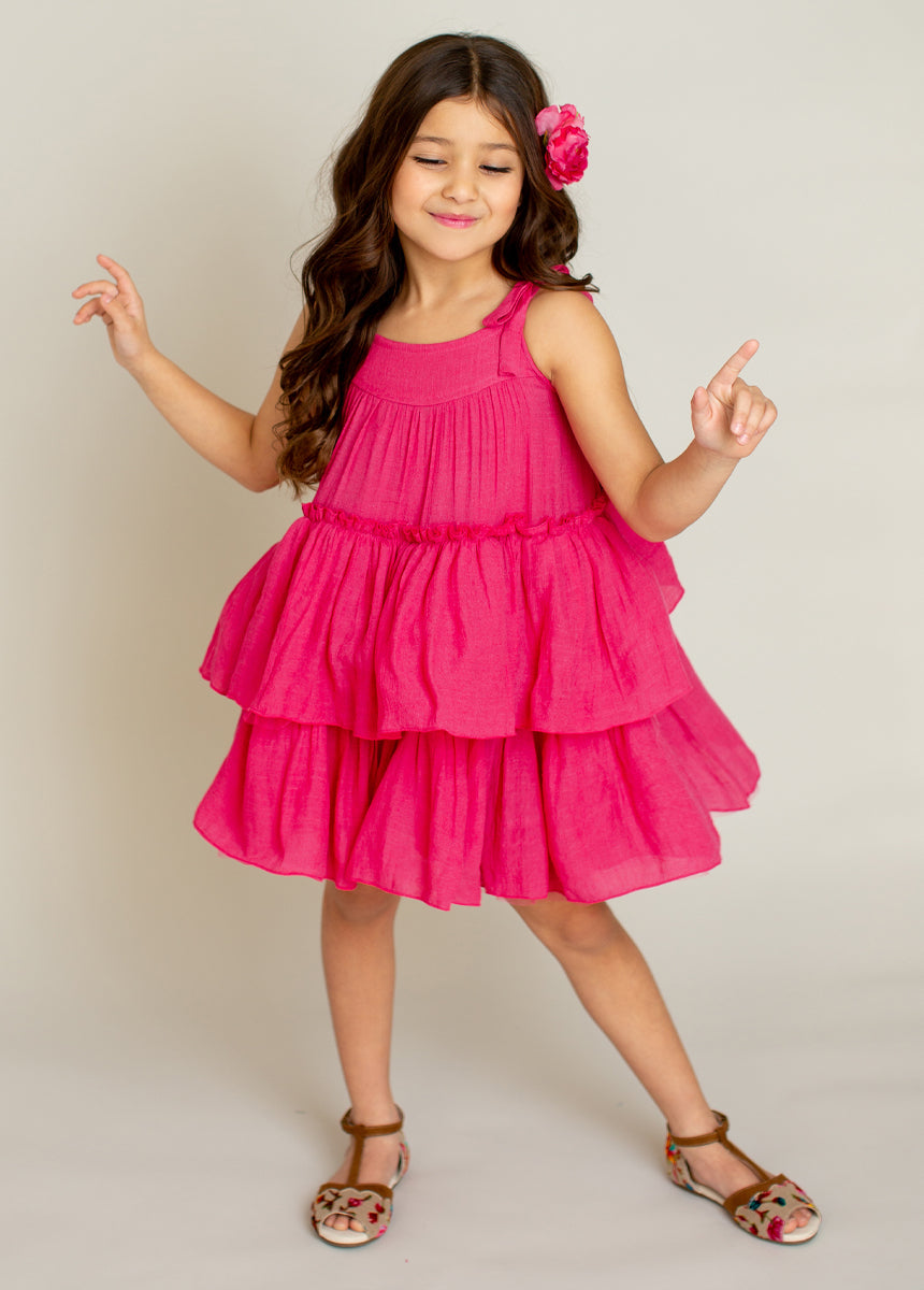 Banyu Dress in Fuchsia
