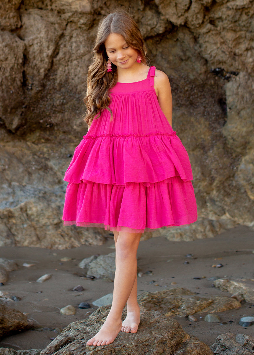 Banyu Dress in Fuchsia