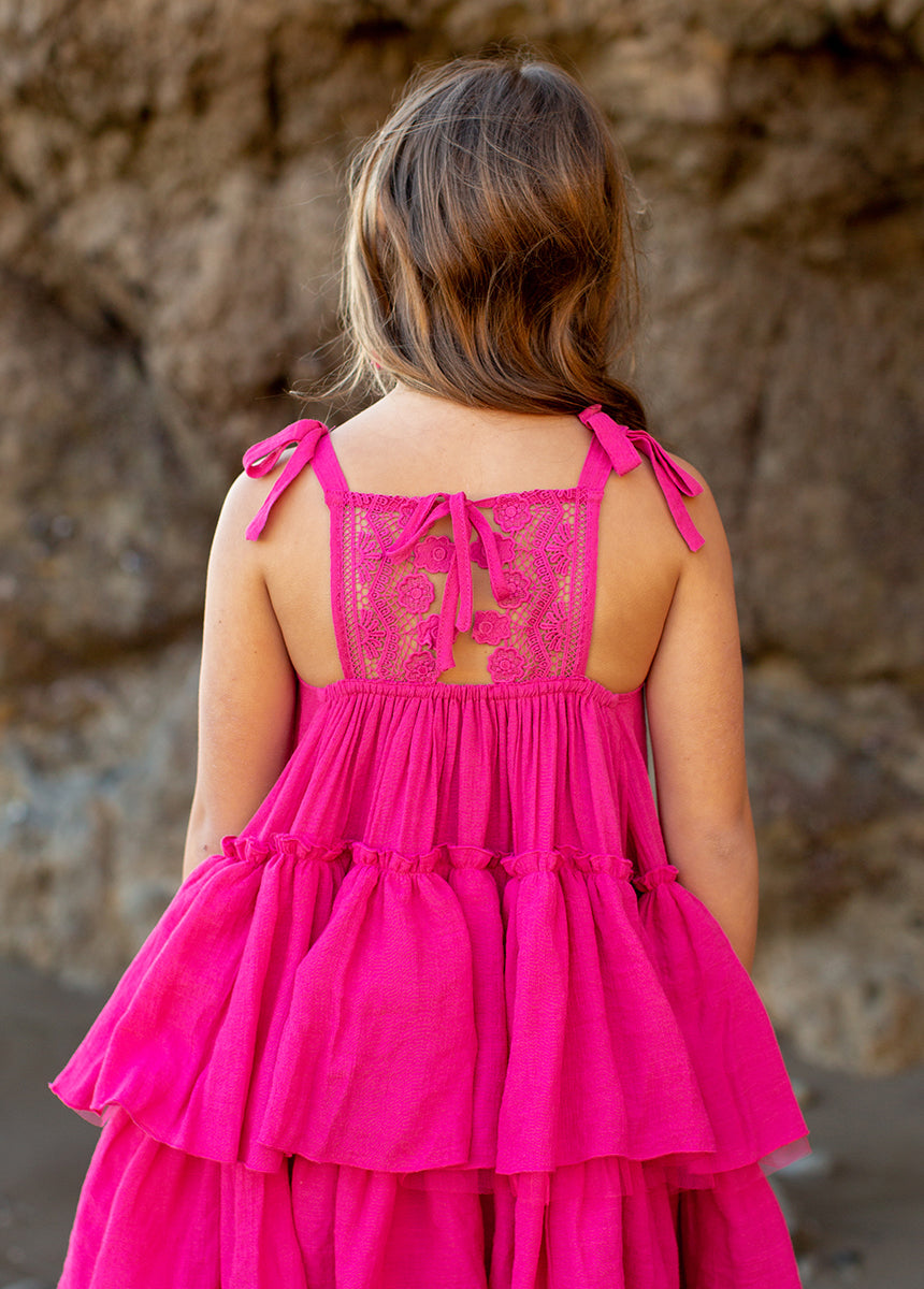 Banyu Dress in Fuchsia