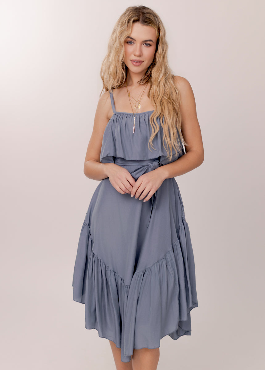 Basil Dress in Chambray