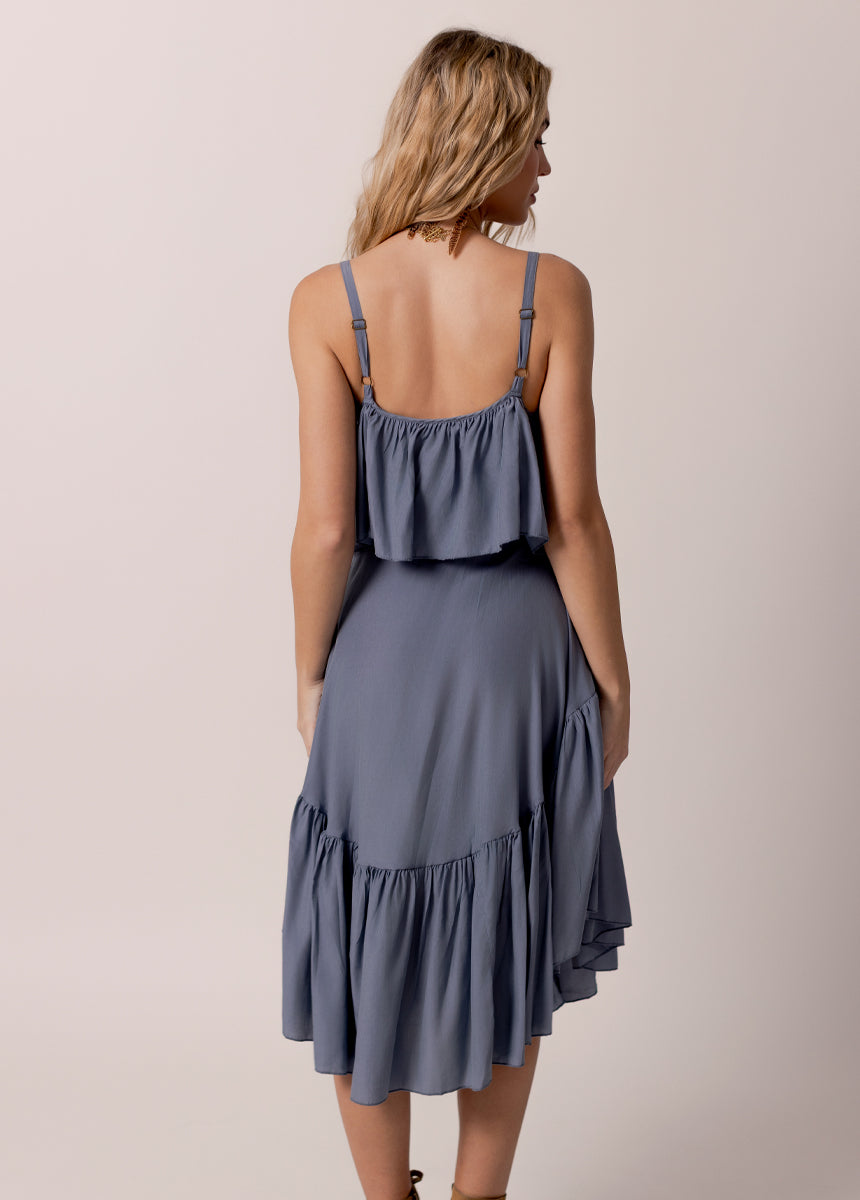 Basil Dress in Chambray