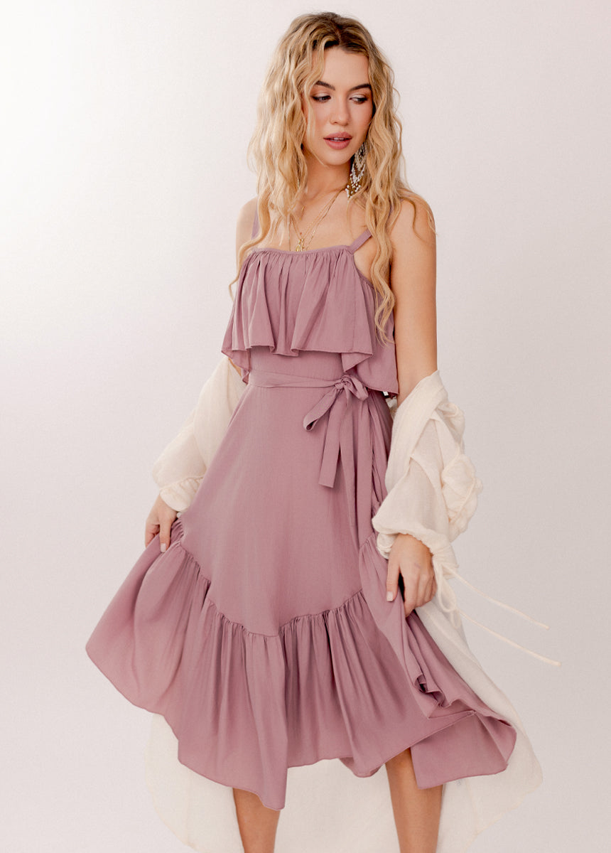 Basil Dress in Lilac - Joyfolie
