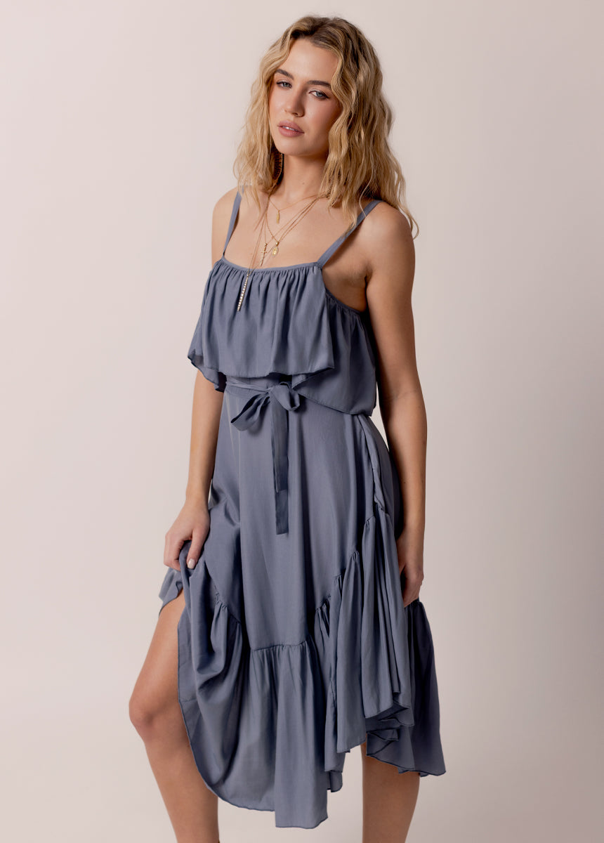 Basil Dress in Chambray