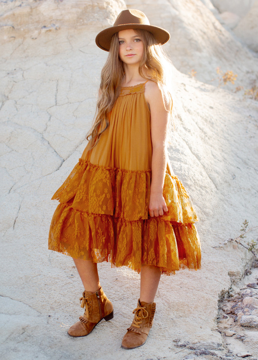 marigold dress Joyfolie GirlsCatrina Dress in Yellow, Size 12