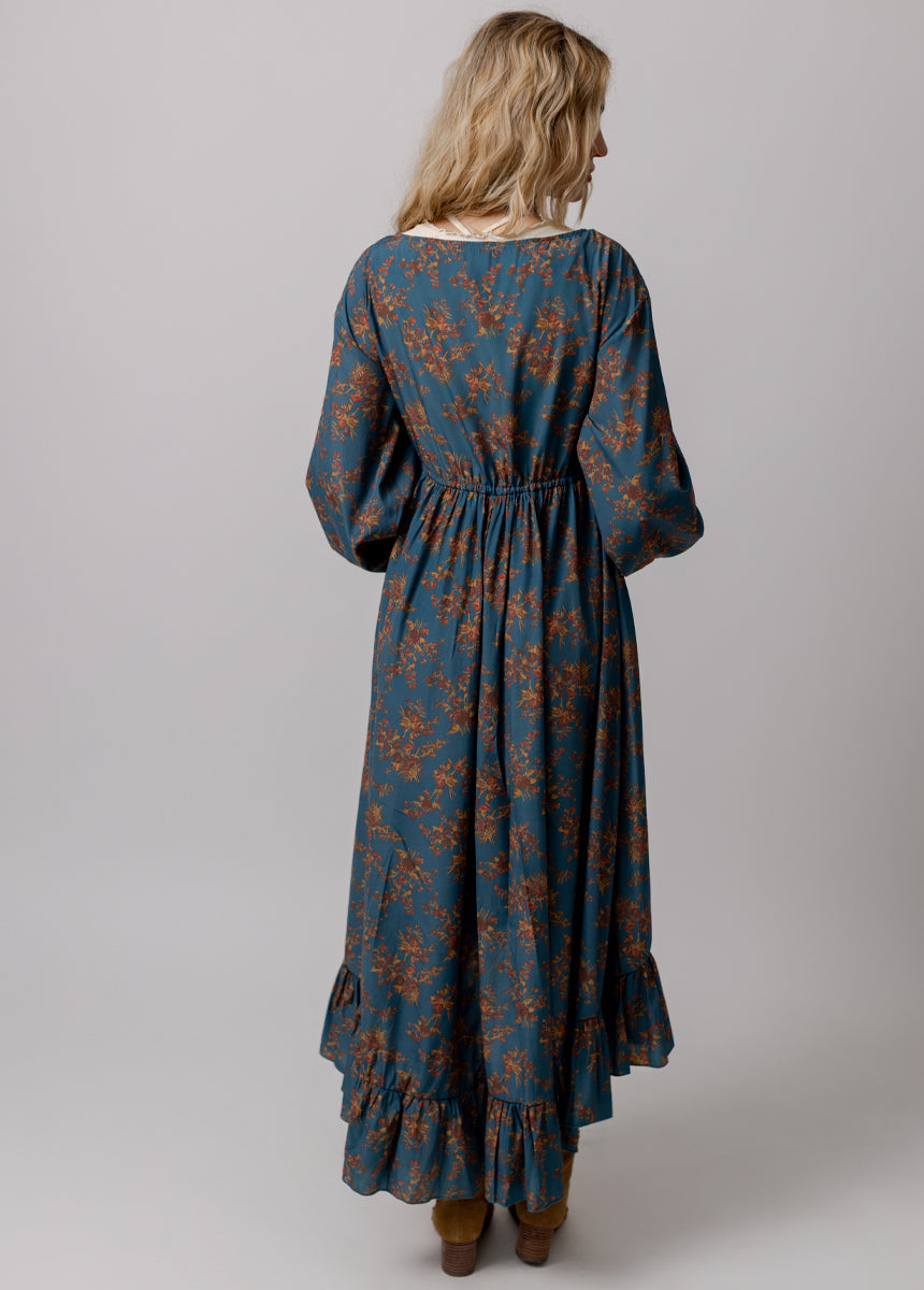 Beri Dress in Dark Chambray Floral