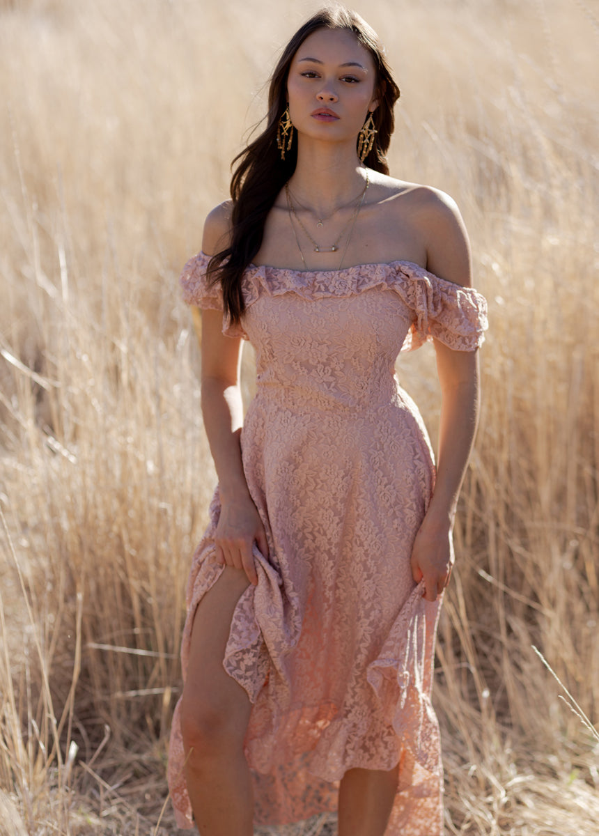 Bette Dress in Dusty Pink