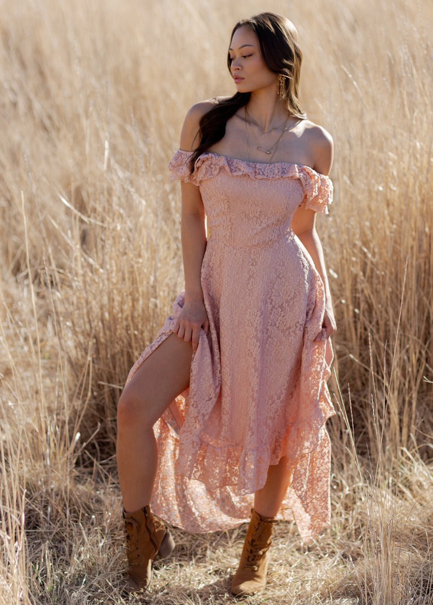 Bette Dress in Shell | High-Low | Joyfolie