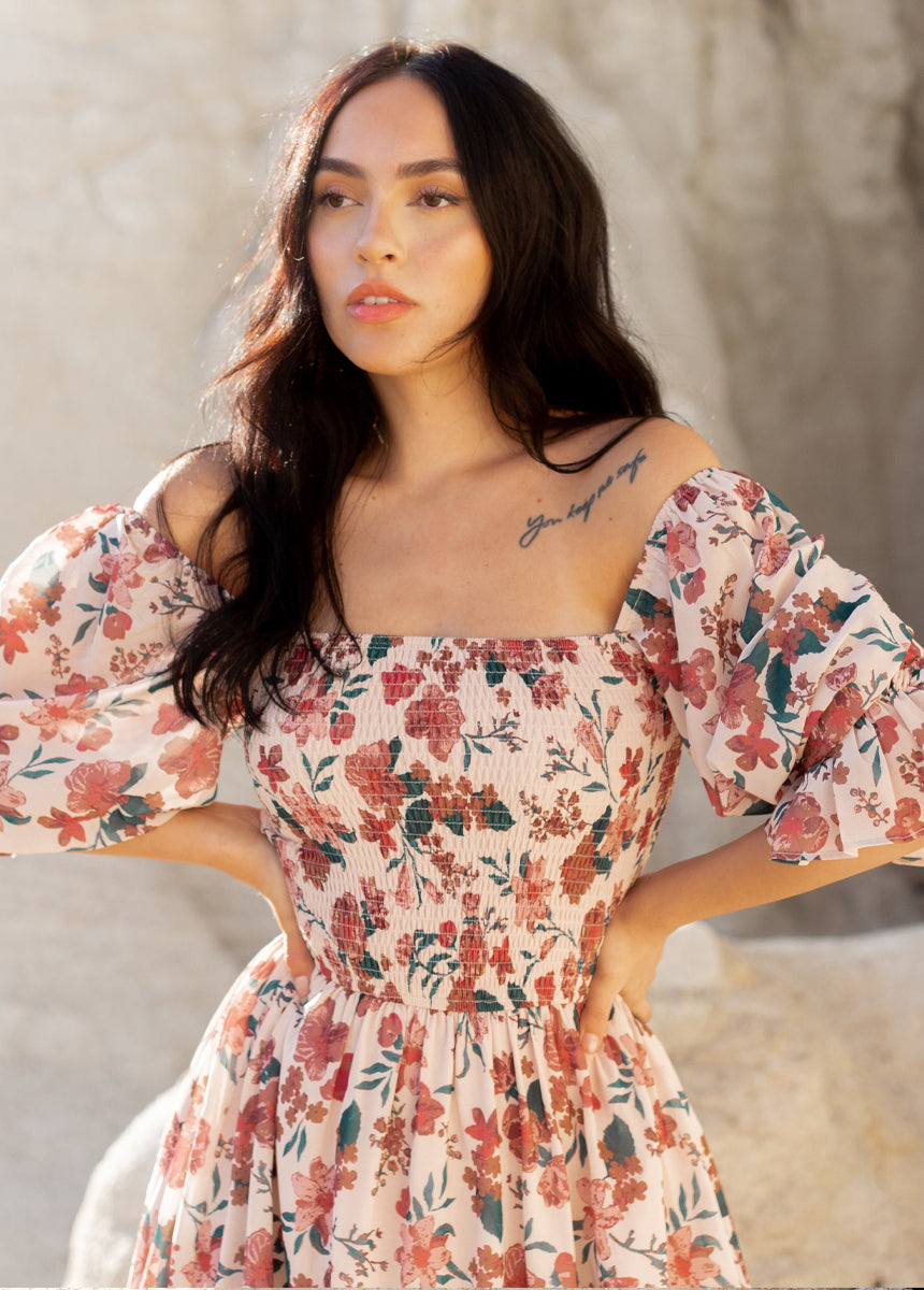Quella Dress in Fall Floral