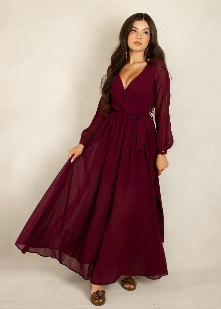 Joyfolie Women's Aniya Dress in Plum, Extra Small