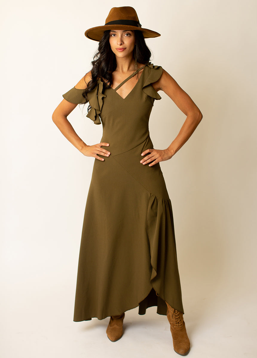Bianka Dress in Olive