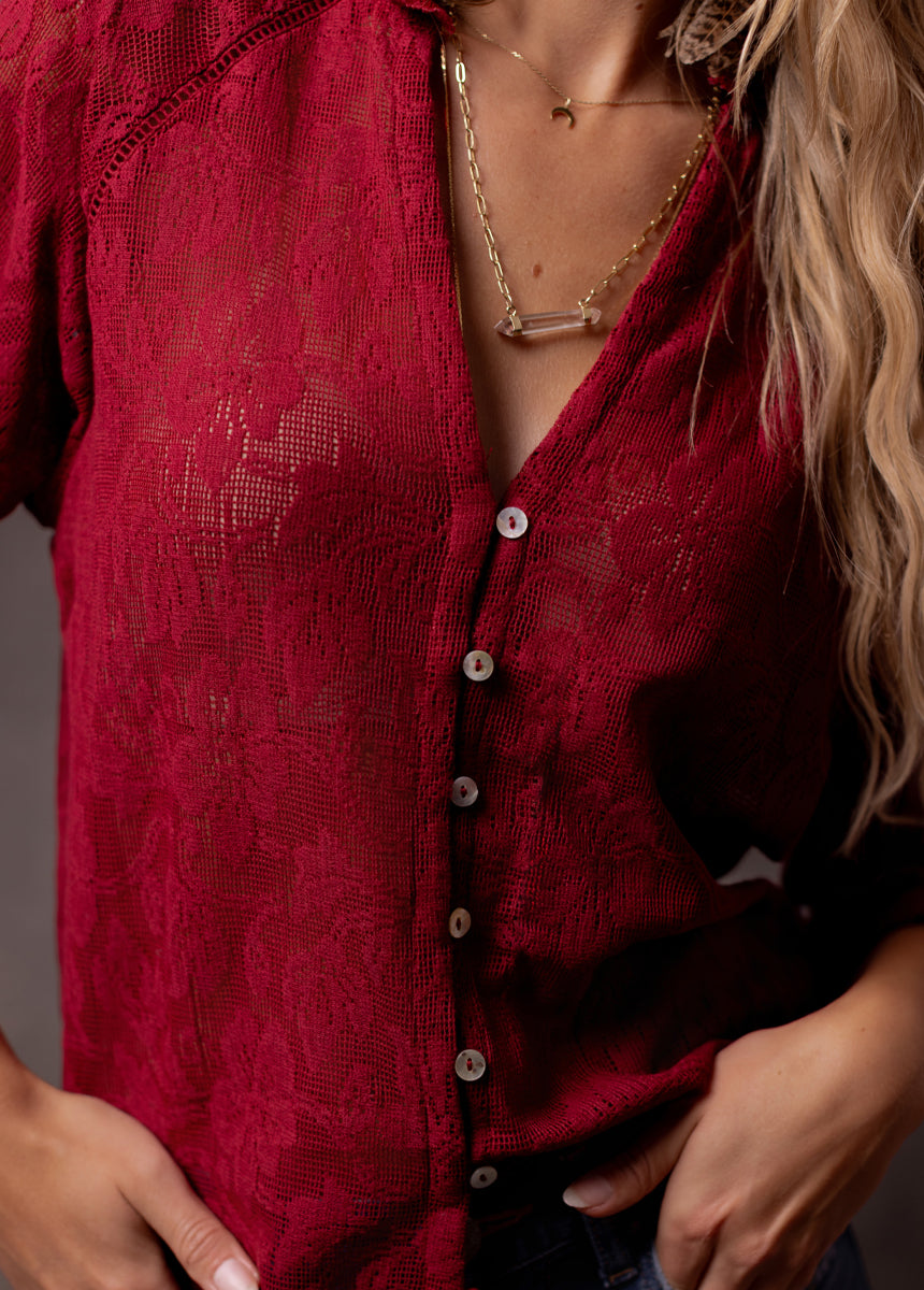 Bora Top in Crimson
